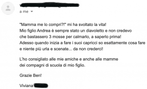 testimonianza mamma me lo compri